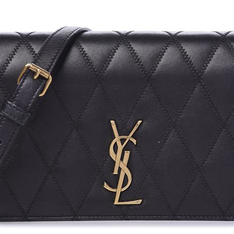 angie chain bag ysl|SAINT LAURENT Lambskin Diamond Quilted Monogram Angie .